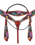 Hilason Western Horse Headstall Breast Collar Set American Leather