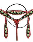 Hilason Western Horse Headstall Breast Collar Set American Leather