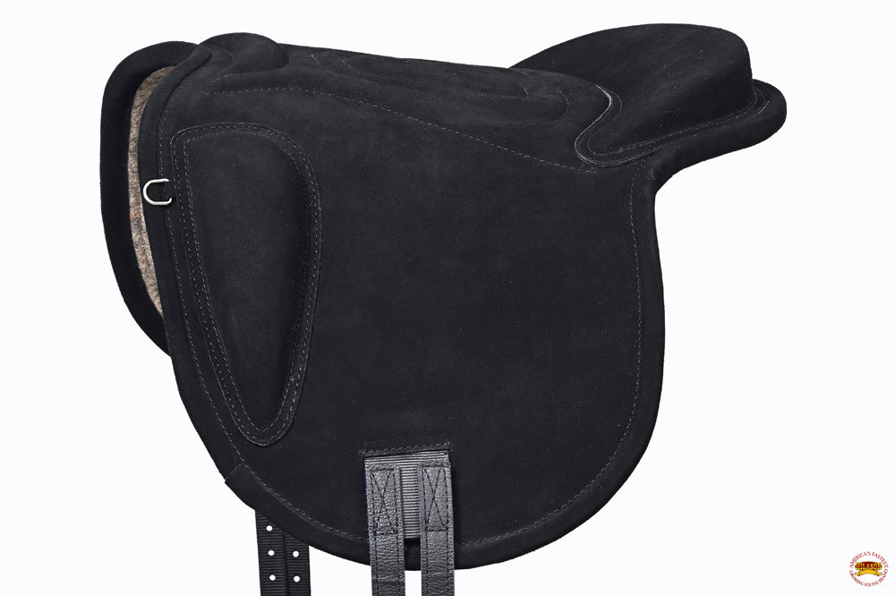 Sp100-F Baretek English Leather Bareback Horse Saddle Pad Trail Riding