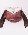 ADBGZ314 American Darling Hair On Crocodile Embossed Genuine Leather Women Bag Western Handbag Purse