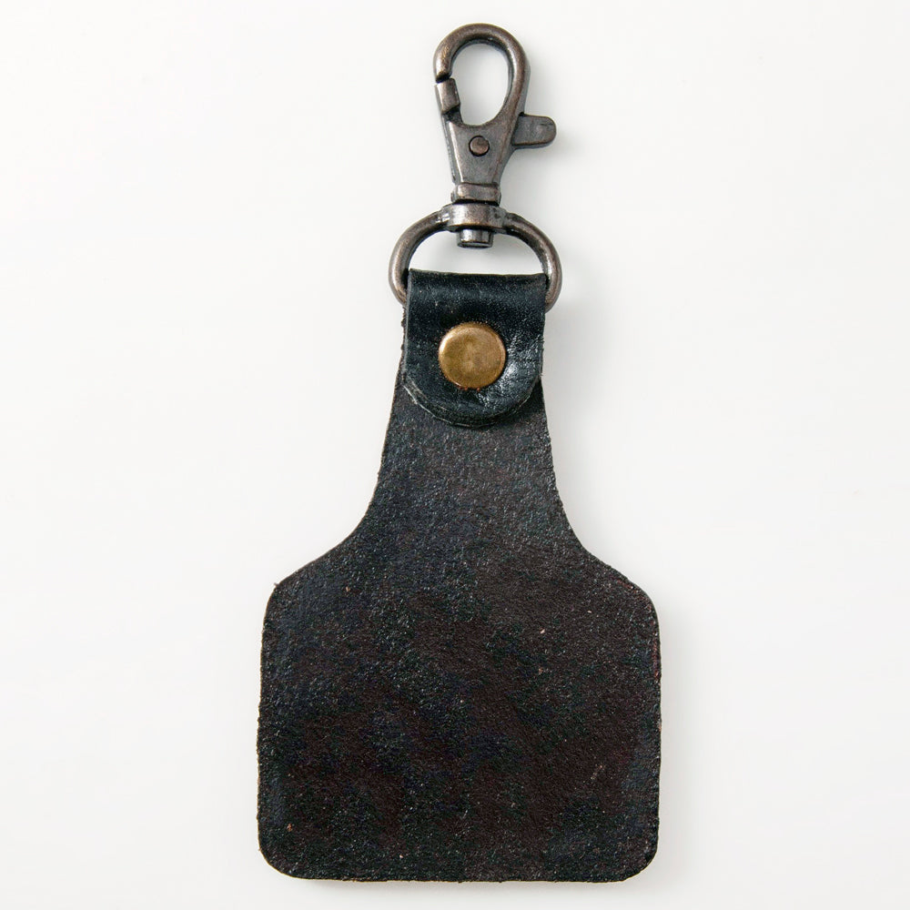 American Darling ADKR165 Hand Tooled Carved Genuine Leather Keyring