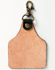 American Darling ADKR177 Hand Tooled Carved Genuine Leather Keyring