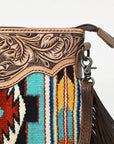 American Darling Saddle Blanket Genuine Leather Women Bag Western Handbag Purse