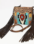 American Darling Saddle Blanket Genuine Leather Women Bag Western Handbag Purse