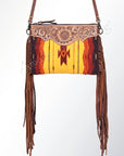 American Darling Saddle Blanket Genuine Leather Women Bag Western Handbag Purse