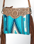American Darling Saddle Blanket Genuine Leather Women Bag Western Handbag Purse