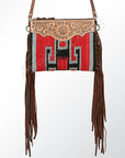 American Darling Saddle Blanket Genuine Leather Women Bag Western Handbag Purse