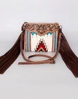 American Darling Saddle Blanket Genuine Leather Women Bag Western Handbag Purse