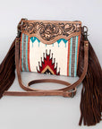 American Darling Saddle Blanket Genuine Leather Women Bag Western Handbag Purse