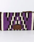 ADBG344T American Darling WRISTLET Hand Tooled Upcycled Wool Genuine Leather women bag western handbag purse