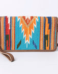 American Darling Organiser Saddle Blanket Genuine Leather Women Bag Western Handbag Purse