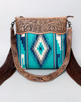 American Darling Signature Crossbody Hand Tooled Saddle Blanket Genuine Leather Women Bag Western Handbag Purse