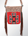 American Darling Signature Crossbody Hand Tooled Saddle Blanket Genuine Leather Women Bag Western Handbag Purse