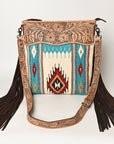 American Darling Signature Crossbody Hand Tooled Saddle Blanket Genuine Leather Women Bag Western Handbag Purse
