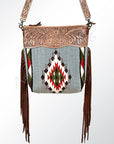 American Darling Signature Crossbody Hand Tooled Saddle Blanket Genuine Leather Women Bag Western Handbag Purse