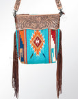 American Darling Signature Crossbody Hand Tooled Saddle Blanket Genuine Leather Women Bag Western Handbag Purse
