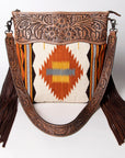 American Darling Signature Crossbody Hand Tooled Saddle Blanket Genuine Leather Women Bag Western Handbag Purse