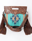 American Darling Clutch Hand Tooled Hair on Genuine Leather Western Women Bag Handbag Purse | Purses for Cute