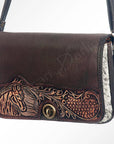 American Darling ADBGZ342 Crossbody Hand Tooled Genuine Leather Women Bag Western Handbag Purse