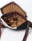American Darling ADBGZ352 Crossbody Hand Tooled Hair-On Genuine Leather Women Bag Western Handbag Purse - Everest Ranch