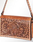 American Darling ADBGZ327 Crossbody Hand Tooled Genuine Leather Women Bag Western Handbag Purse