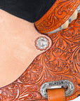 Hilason Western Horse Treeless Trail Barrel Saddle American Leather