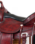 HILASON Western Horse Saddle American Leather Flex Tree Trail & Pleasure Antique Mahogany