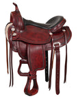 HILASON Western Horse Saddle American Leather Flex Tree Trail & Pleasure Antique Mahogany