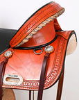 Hilason Western Horse Treeless Trail Genuine American Leather Saddle