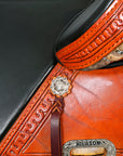 Hilason Western Horse Treeless Trail Genuine American Leather Saddle