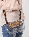 ADBGZ303A American Darling CLEAR BAG Hand Tooled Genuine Leather women bag western handbag purse