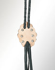 American Darling ADJW106B Braided Genuine Leather Jewelry Necklace with Concho