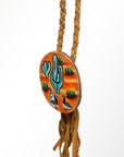 American Darling ADJWM101B Hand Painted Braided Genuine Leather Jewelry Necklace