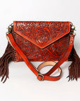 American Darling ADBGK103 Envelope Hand Tooled Genuine Leather Women Bag Western Handbag Purse