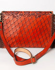 American Darling ADBGK103 Envelope Hand Tooled Genuine Leather Women Bag Western Handbag Purse