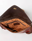 American Darling ADBGK103 Envelope Hand Tooled Genuine Leather Women Bag Western Handbag Purse