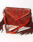 American Darling ADBGK103 Envelope Hand Tooled Genuine Leather Women Bag Western Handbag Purse