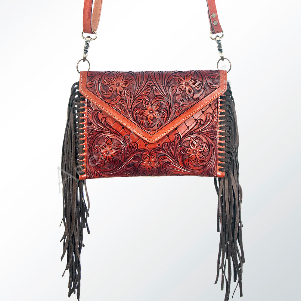 American Darling ADBGK104 Envelope Hand Tooled Genuine Leather Women Bag Western Handbag Purse