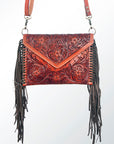 American Darling ADBGK104 Envelope Hand Tooled Genuine Leather Women Bag Western Handbag Purse