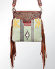 American Darling ADBGK109 Large Crossbody Hand Tooled Saddle Blanket Genuine Leather Women Bag Western Handbag Purse
