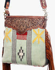 American Darling ADBGK109 Large Crossbody Hand Tooled Saddle Blanket Genuine Leather Women Bag Western Handbag Purse