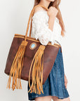 American Darling Tote Hair On Genuine Leather Women Bag Western Handbag Purse