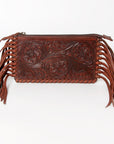 American Darling ADBGK119 Wristlet Hand Tooled Genuine Leather Women Bag Western Handbag Purse