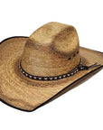 Lone Star Hank RCA Cowboy Hat Torched Palm with Bound Edge Chocolate