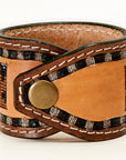 American Darling Bracelet Hand Tooled Carved Genuine Leather Women | Handmade Western Rustic
