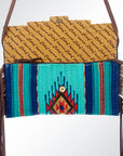 American Darling Hand Tooled Saddle Blanket Genuine Leather Women Bag Western Handbag Purse