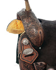 Flex Tree Western Horse Saddle In American Leather Barrel Trail By Hilason