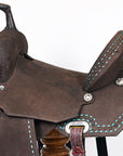 Hilason Flex Tree Western Horse Saddle In American Leather Barrel Trail