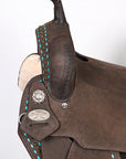 Hilason Flex Tree Western Horse Saddle In American Leather Barrel Trail