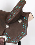 Hilason Flex Tree Western Horse Saddle In American Leather Barrel Trail